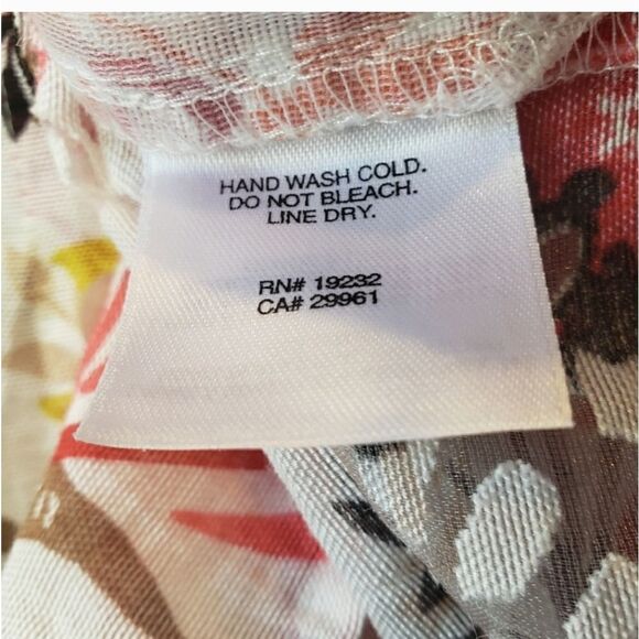 ALFRED DUNNER Semi Sheer Floral Button Down Blouse 8 Petite - Picture 7 of 8